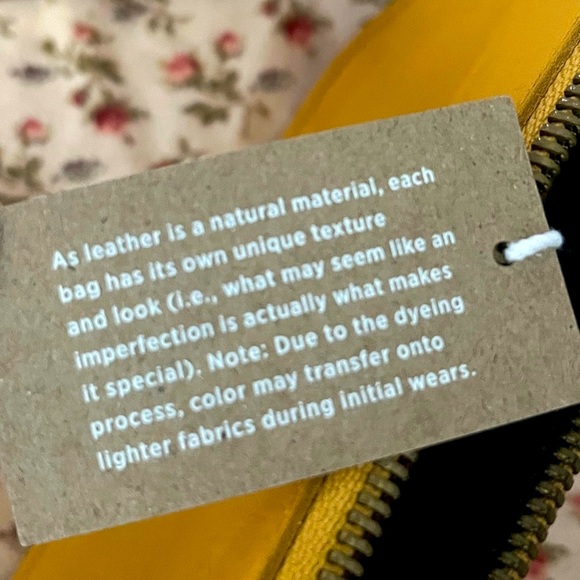 NWT Madewell Crossbody Leather Purse (Yellow) - Picture 5 of 10